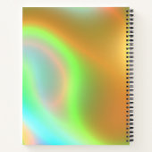 Elegant Mint Gold Holographic Notebook ノートブック (裏面)