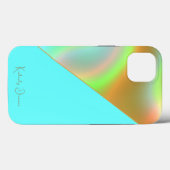 Elegant Mint Gold Holographic Notebook Case-Mate iPhoneケース (裏面 (横))