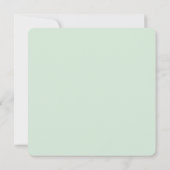 Elegant Mint Green Floral Bridal Shower Invitation セーブザデート (裏面)