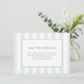 Elegant Mint Green Stripes エンクロージャーカード (スタンド正面)