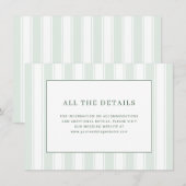 Elegant Mint Green Stripes エンクロージャーカード (正面/裏面)