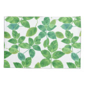 Elegant Mint Leaves Watercolor Botanical Design 枕カバー (裏面)