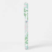 Elegant Mint Rose Mandala Design iPhoneケース (左側面)