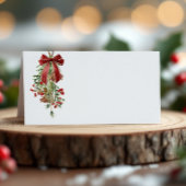 Elegant Mistletoe Holiday プレイスカード