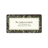 Elegant Mocha Botanical | Return Address Label ラベル (正面)