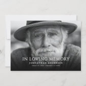 Elegant Modern 2-Photo Funeral/Memorial Service 招待状 (裏面)