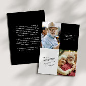 Elegant Modern 2-Photo Printed/Downloadable Death 案内状