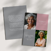 Elegant Modern 2-Photo Printed/Downloadable Death 案内状