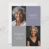 Elegant Modern 2-Photo Printed/Downloadable Death 案内状 (正面)