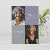 Elegant Modern 2-Photo Printed/Downloadable Death 案内状 (スタンド正面)