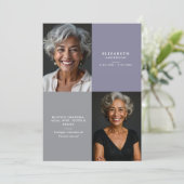 Elegant Modern 2-Photo Printed/Downloadable Death 案内状 (スタンド正面)