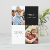 Elegant Modern 2-Photo Printed/Downloadable Death 案内状 (スタンド正面)