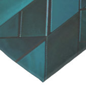 Elegant Modern Abstract Gold Teal Geometric テーブルクロス (アングル)
