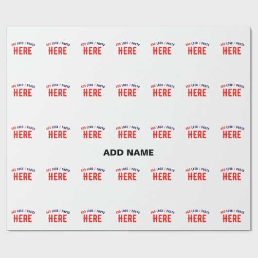 ELEGANT MODERN ADJUSTABLE WHITE AUTHENTICATED LOGO ラッピングペーパー (フラット)