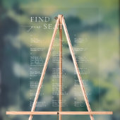 Elegant Modern Alphabetical Find Your Seat Wedding アクリルサイン (ニュートラル)