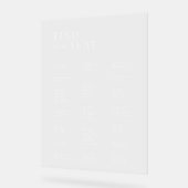 Elegant Modern Alphabetical Find Your Seat Wedding アクリルサイン (傾斜)