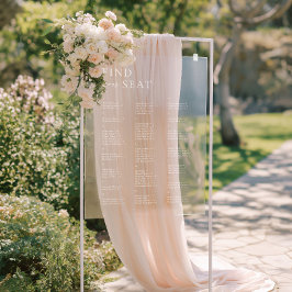 Elegant Modern Alphabetical Find Your Seat Wedding アクリルサイン