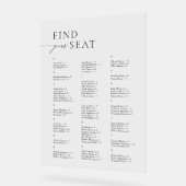 Elegant Modern Alphabetical Find Your Seat Wedding アクリルサイン (傾斜)