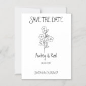 Elegant, Modern and Minimalist Twigs Design マグネット招待状 (正面)