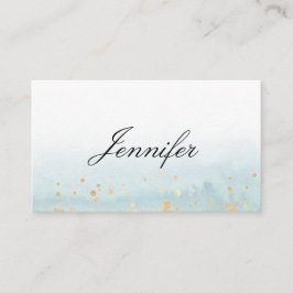 Elegant Modern Aquerell Mint Grün Gold プレイスカード