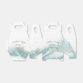 Elegant Modern Aquerell Mint Grün Gold Hochzeit フェイバーボックス (折り畳みなし)
