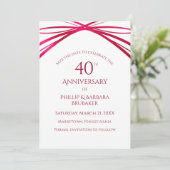Elegant Modern Arch Ruby 40th Anniversary Party セーブザデート (スタンド正面)