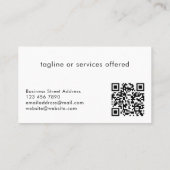 Elegant Modern Beige Logo QR Code Professional 名刺 (裏面)