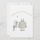 Elegant Modern Birthday Invitation Card 招待状 (裏面)
