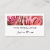 Elegant Modern Black Custom Floral Photo Template  名刺 (正面)