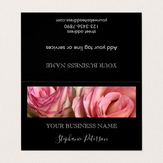 Elegant Modern Black Photo Template Professional  名刺 (外部フラット)