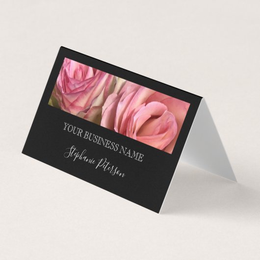 Elegant Modern Black Photo Template Professional  名刺 (正面)