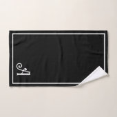 Elegant Modern Black &white Monogram   バスタオルセット (ハンドタオル)