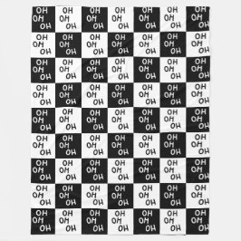 Elegant Modern Black White Typography Christmas フリースブランケット