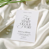 Elegant Modern Black & White Wedding 招待状