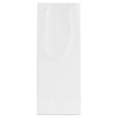 Elegant Modern Black & White Wedding Welcome ワインギフトバッグ (裏面)