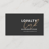 Elegant Modern Black with Yellow Typography ロイヤリティカード (正面)