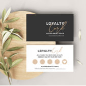 Elegant Modern Black with Yellow Typography ロイヤリティカード