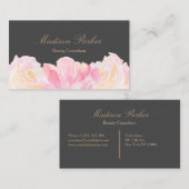 Elegant Modern Blumen Pastell 名刺 (正面/裏面)