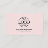 Elegant Modern Blush Pink Company Business Logo ロイヤリティカード (裏面)