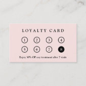 Elegant Modern Blush Pink Company Business Logo ロイヤリティカード (正面)