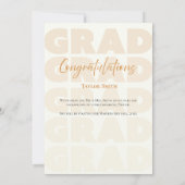 Elegant modern bold typescript -orange graduation  案内状 (裏面)