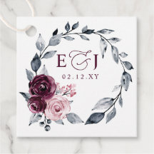 Elegant Modern Botanical Burgundy Floral Wedding