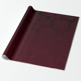 Elegant Modern Burgundy Floral Pattern ラッピングペーパー