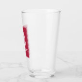 Elegant Modern Burgundy Monogram タンブラーグラス (左)