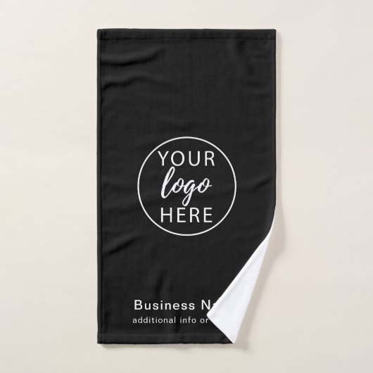 Elegant Modern Business Logo Custom Hand Towel ハンドタオル (ハンドタオル)