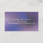 Elegant Modern Cake Sweets,Cupcake Purple 名刺 (裏面)