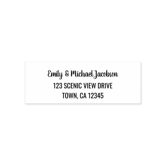 Elegant Modern Calligraphy Label for Couples セルフインキングスタンプ (デザイン)