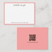 Elegant Modern Calligraphy Script Name QR Code ノートカード (正面/裏面)