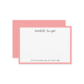 Elegant Modern Calligraphy Script Name QR Code ノートカード (正面/裏面インサイチュ)