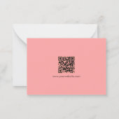 Elegant Modern Calligraphy Script Name QR Code ノートカード (裏面)